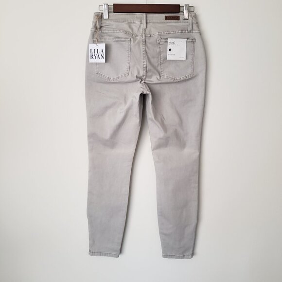 LILA RYAN Size 6 Khaki Gray Military Patch Pocket Skinny Pants NWT - Picture 4 of 14